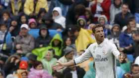 Ronaldo celebra un gol con el Madrid.