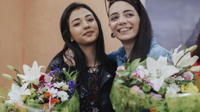 María Jimena Rico y su novia Shaza Ismail.