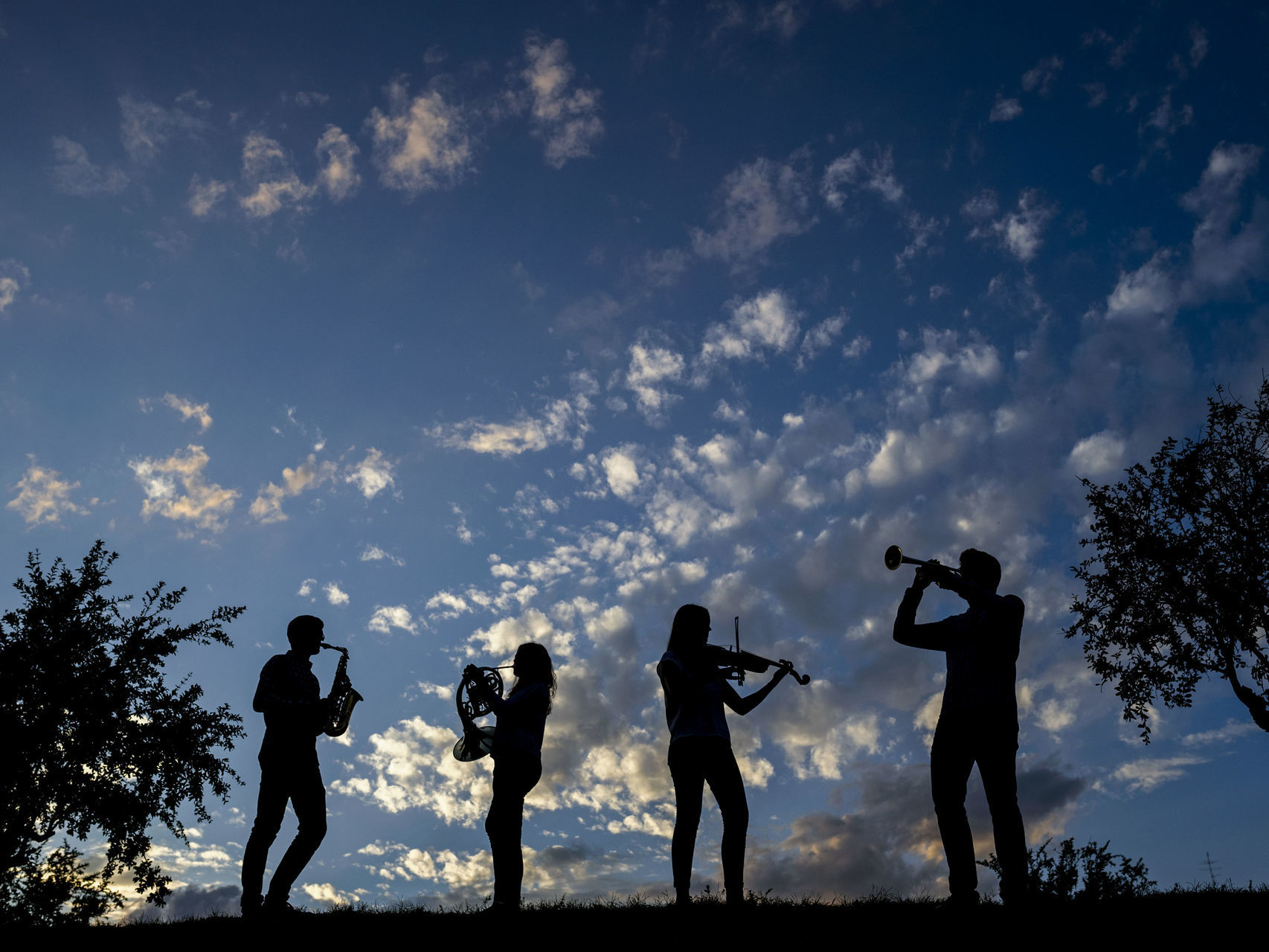 Un grupo de alumnos de la enseñanza musical.