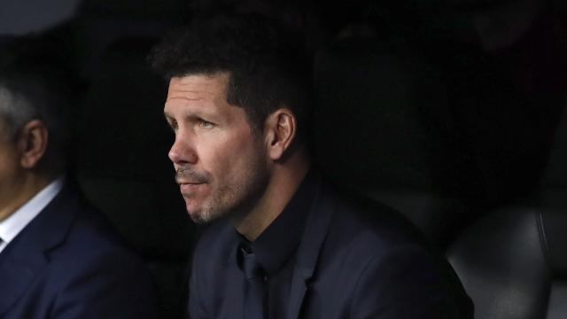 Simeone en el banquillo / EFE