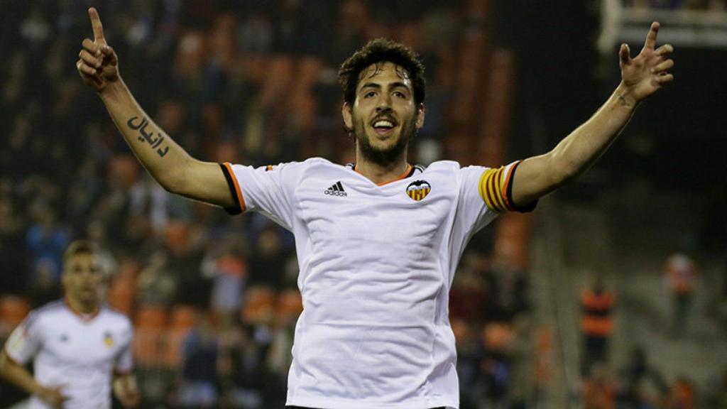 Parejo celebra un gol. Foto: valenciacf.es