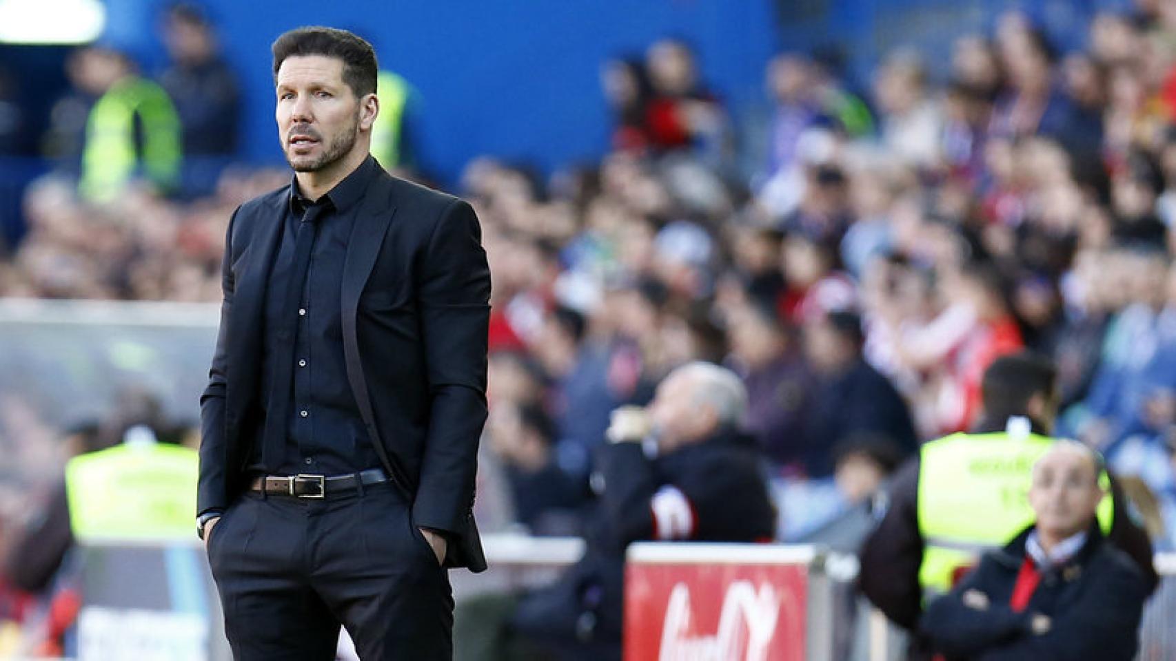 Simeone en un partido con el Atlético de Madrid. Foto: clubatleticodemadrid.com