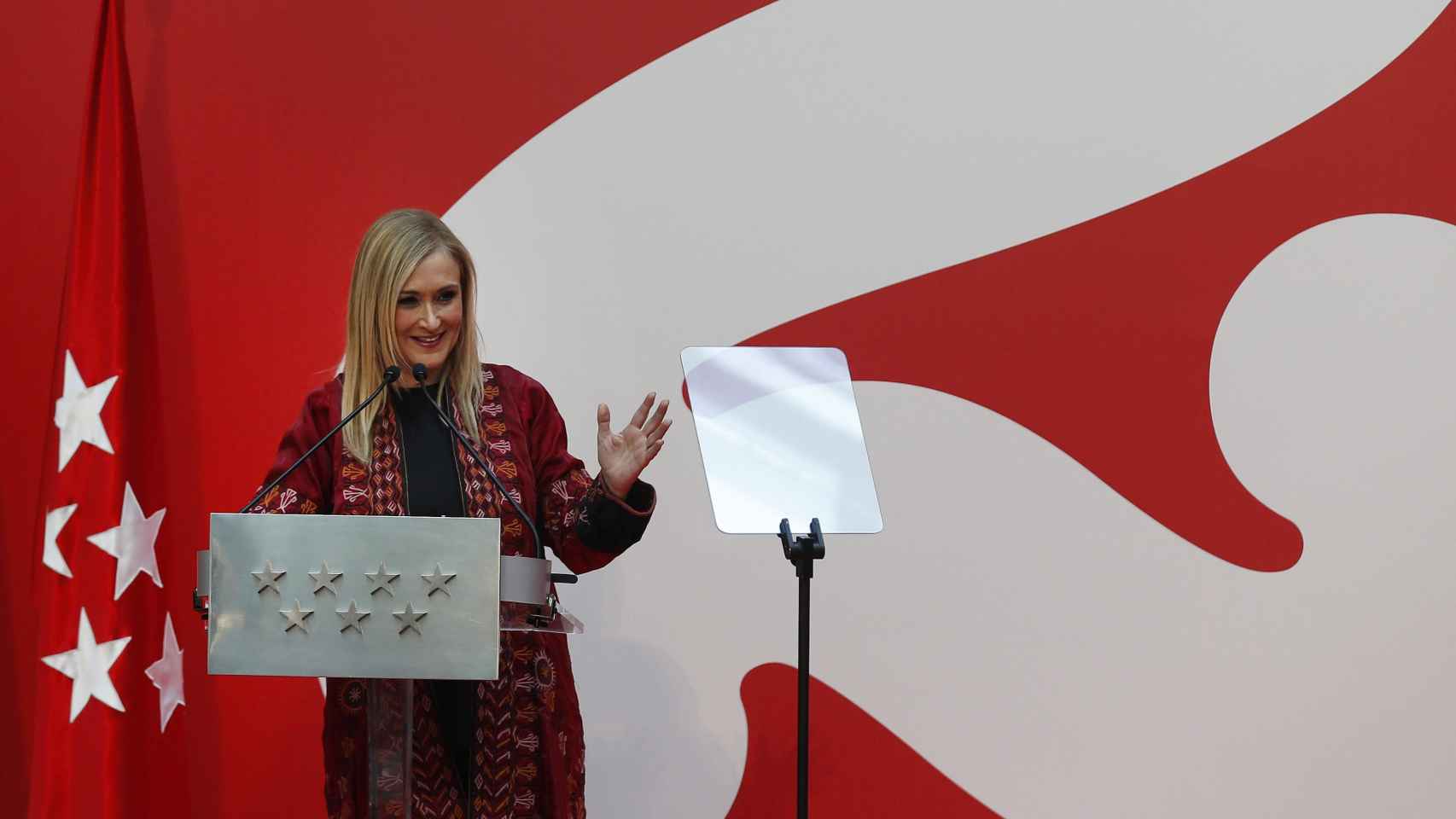Cristina Cifuentes durante su intervención en el acto de entrega de las Medallas de la Comunidad de Madrid