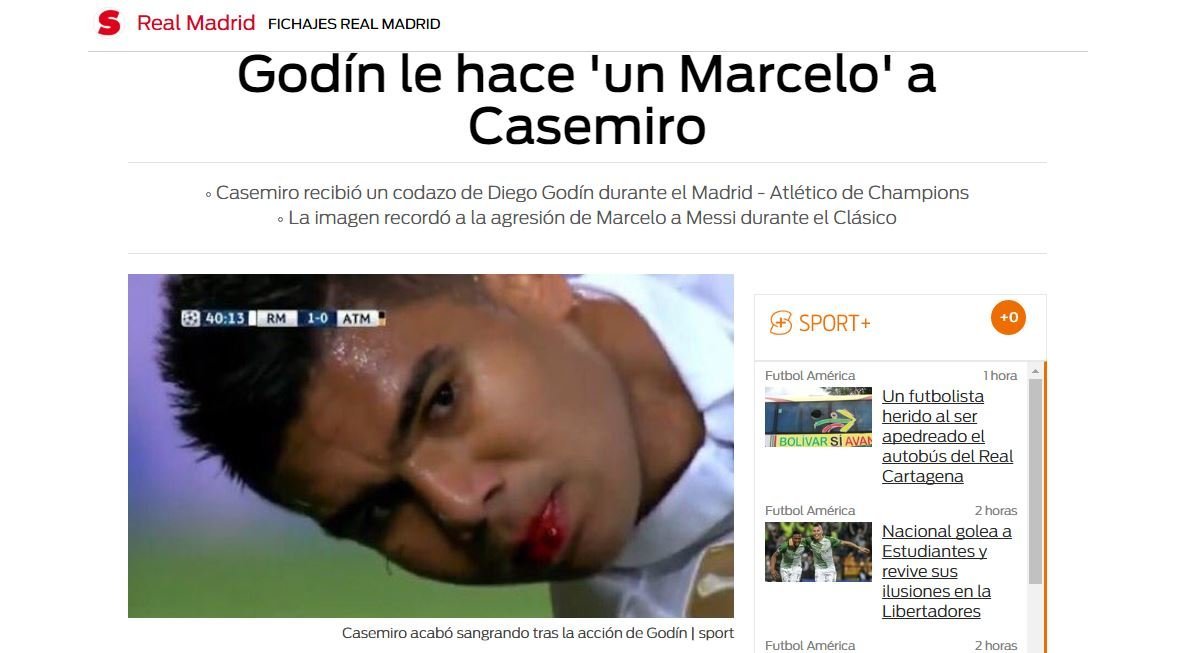 El rencor de Sport: intenta ensuciar el nombre de Marcelo con la sangre de Casemiro