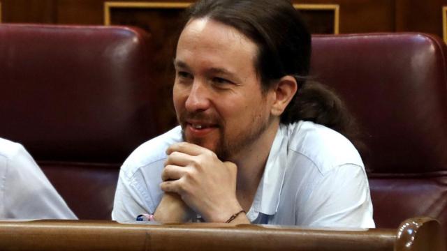 Iglesias, este jueves en el Congreso, donde dijo no querer hablar de los medios de comunicación.