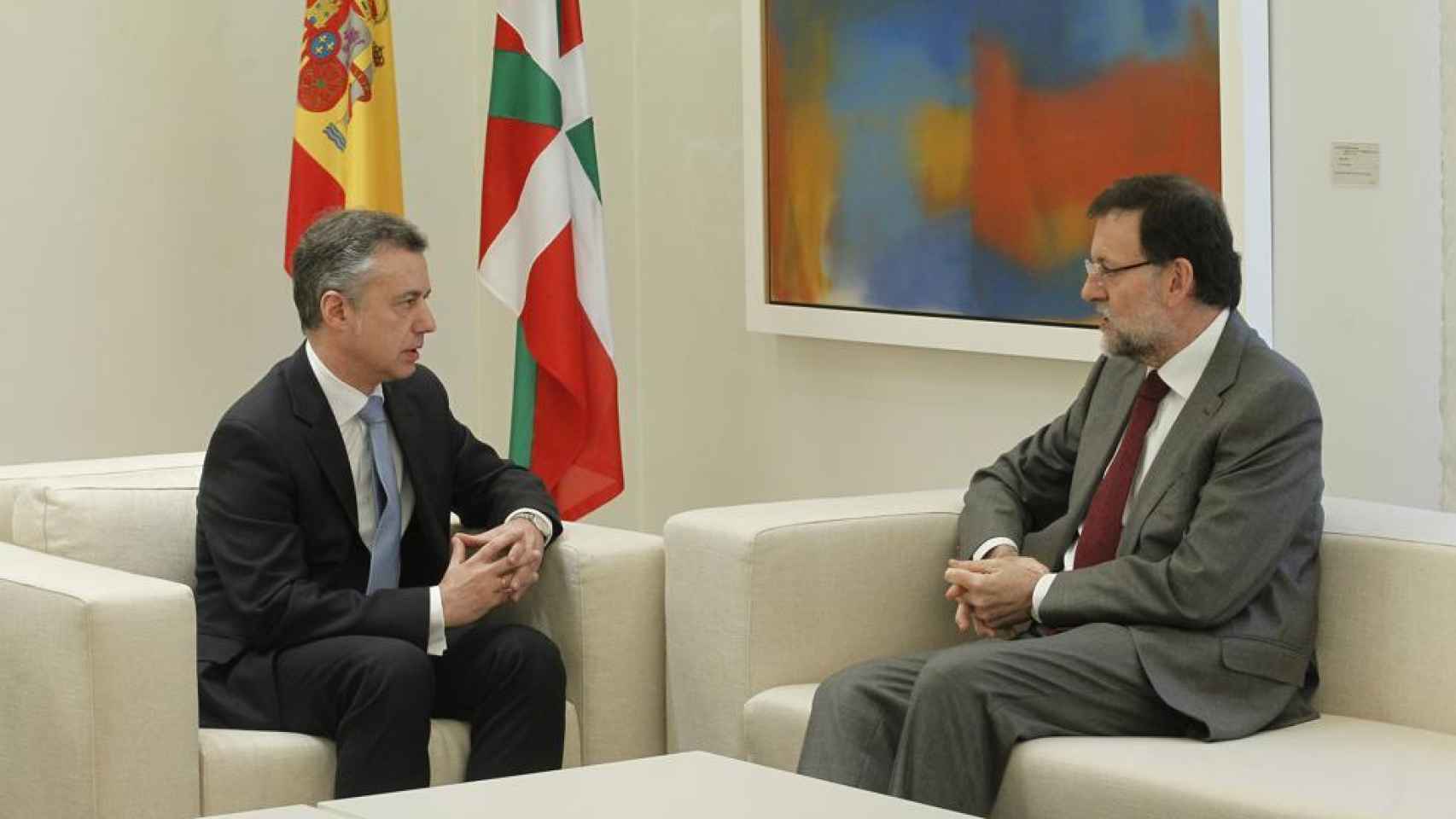 El lehendakari, Íñigo Urkullu, y el presidente del Gobierno, Mariano Rajoy