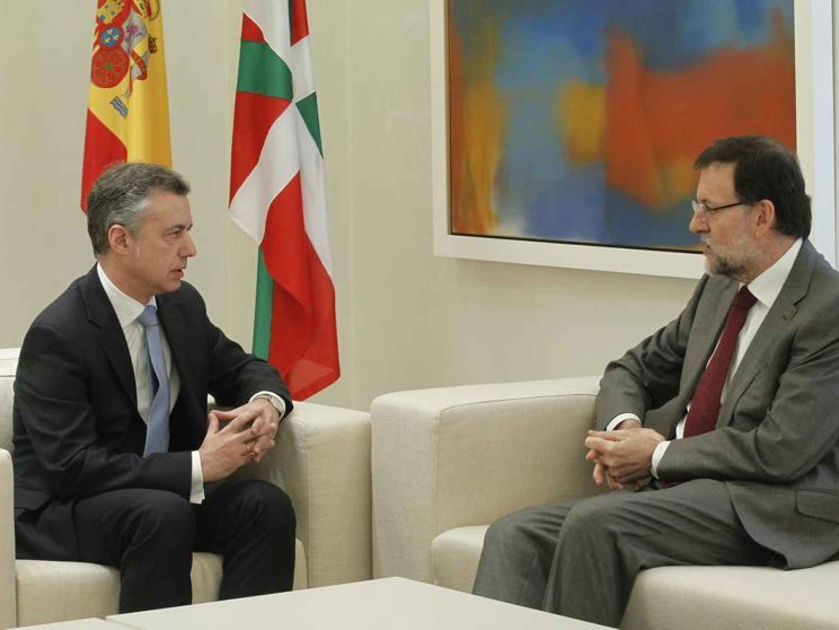 El lehendakari, Íñigo Urkullu, y el presidente del Gobierno, Mariano Rajoy