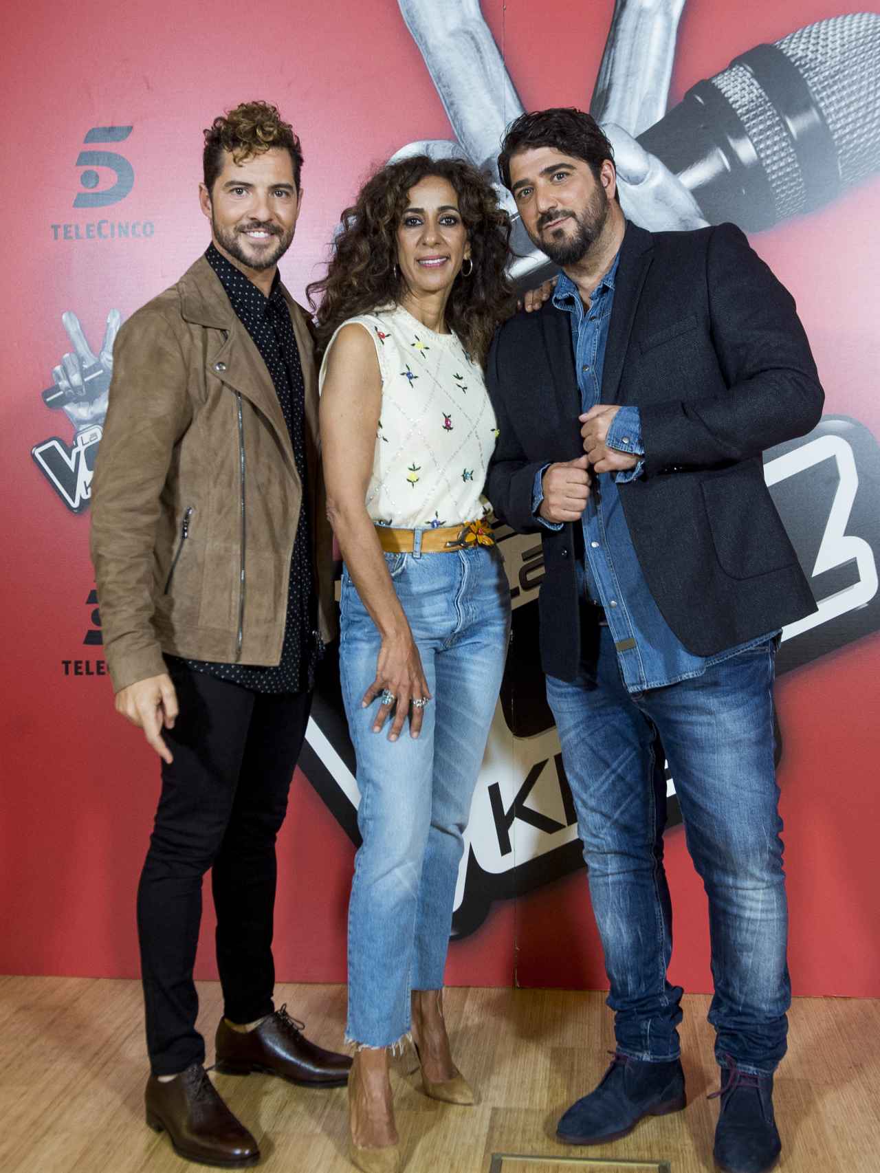 David Bisbal, Rosario Flores y Antonio Orozco en La Voz Kids.