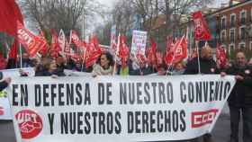 Manifestación del transporte sanitario en Valladolid