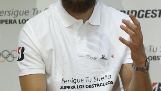 Sergio Rodríguez durante el acto de Bridgestone en el que atendió a EL ESPAÑOL.