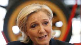 Marine Le Pen durante un acto electoral este jueves