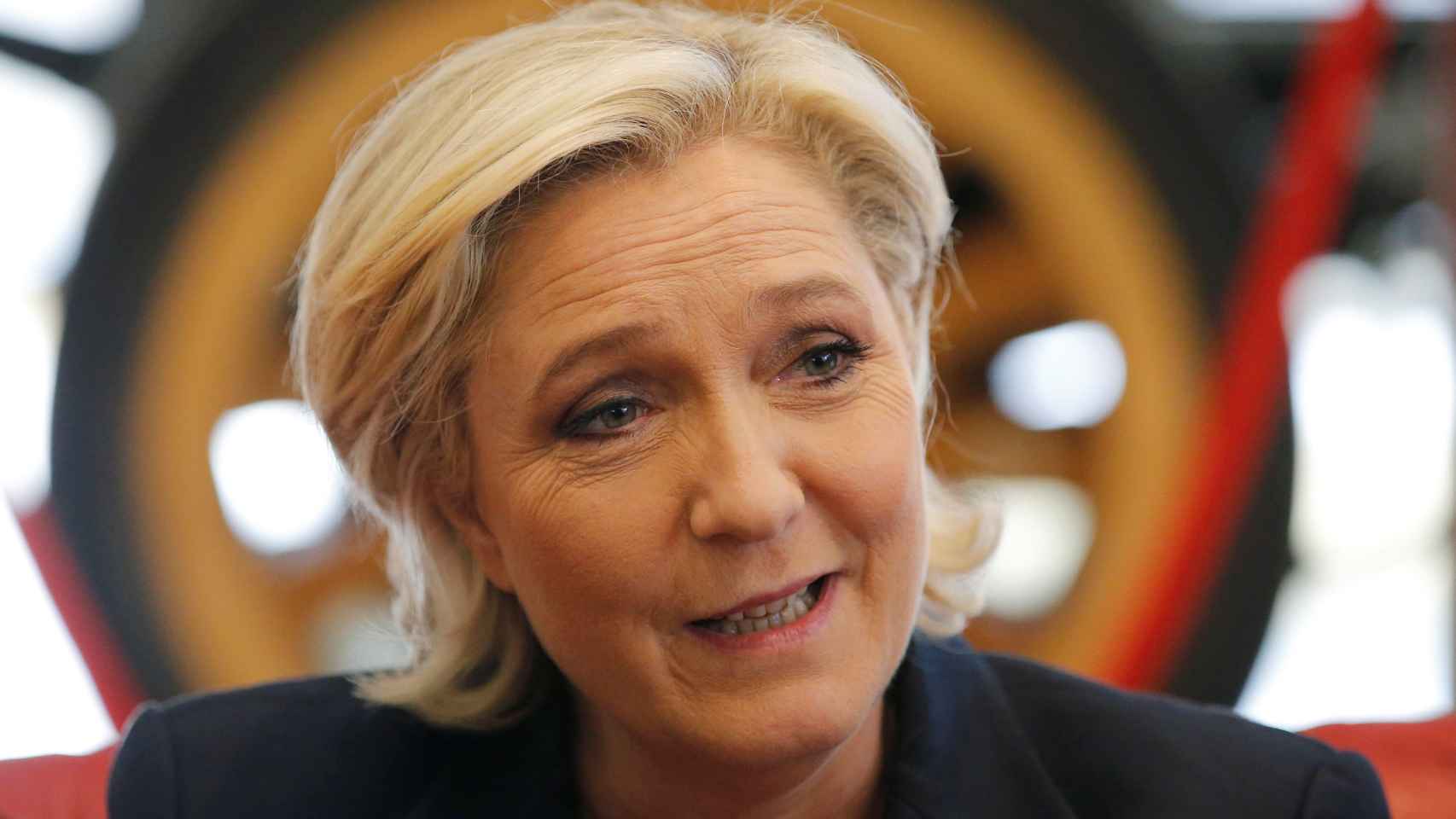 Marine Le Pen durante un acto electoral este jueves
