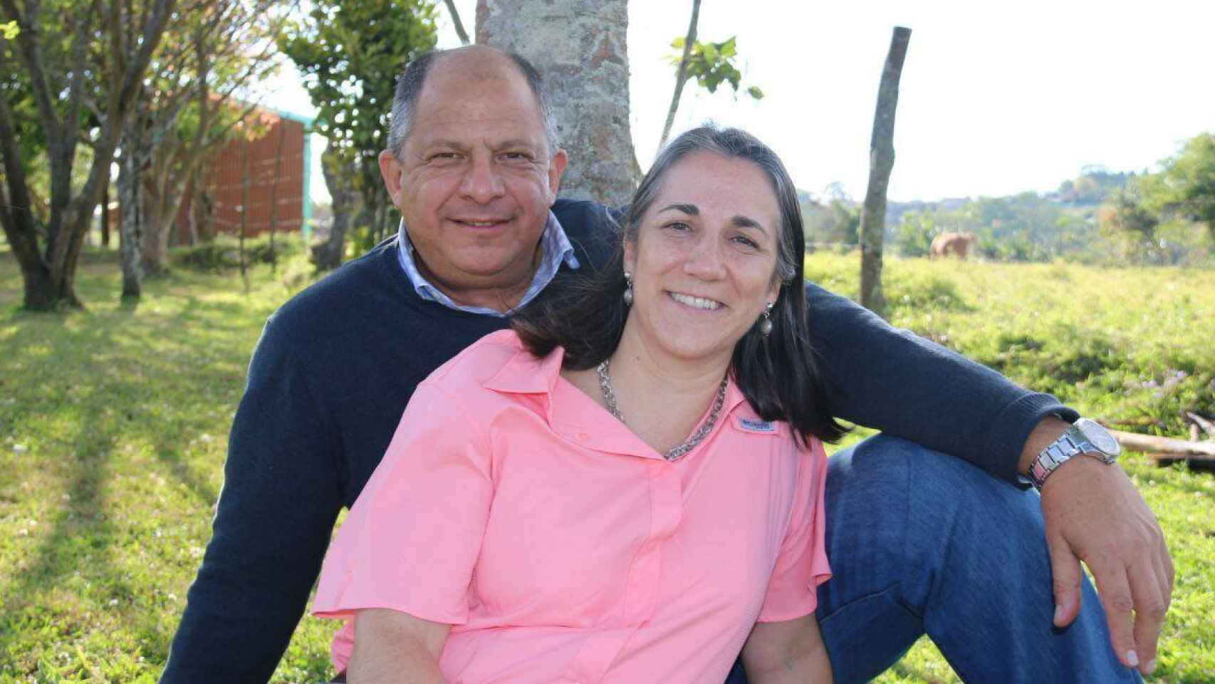 Mercedes Peñas y Luis Guillermo Solís, con el que mantiene una relación desde hace 10 años.