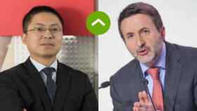 Tony Jin Yong, consejero de Huawei en España, y Josu Jon Imaz, consejero delegado de Repsol.