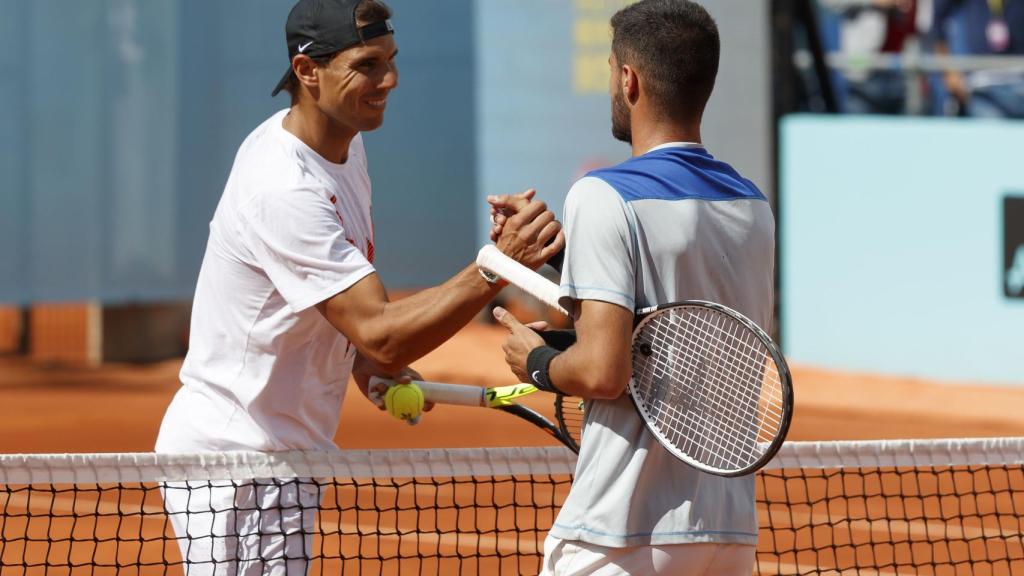 Nadal y Mardones se saludan al acabar el en