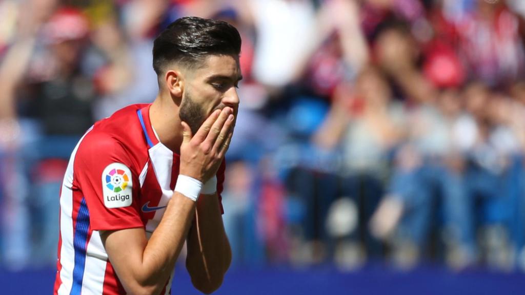 Carrasco, tras fallar una ocasión contra el Eibar.