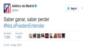 Tuit del Atlético de Madrid para calentar el derbi   Foto: Twitter (@Atleti)