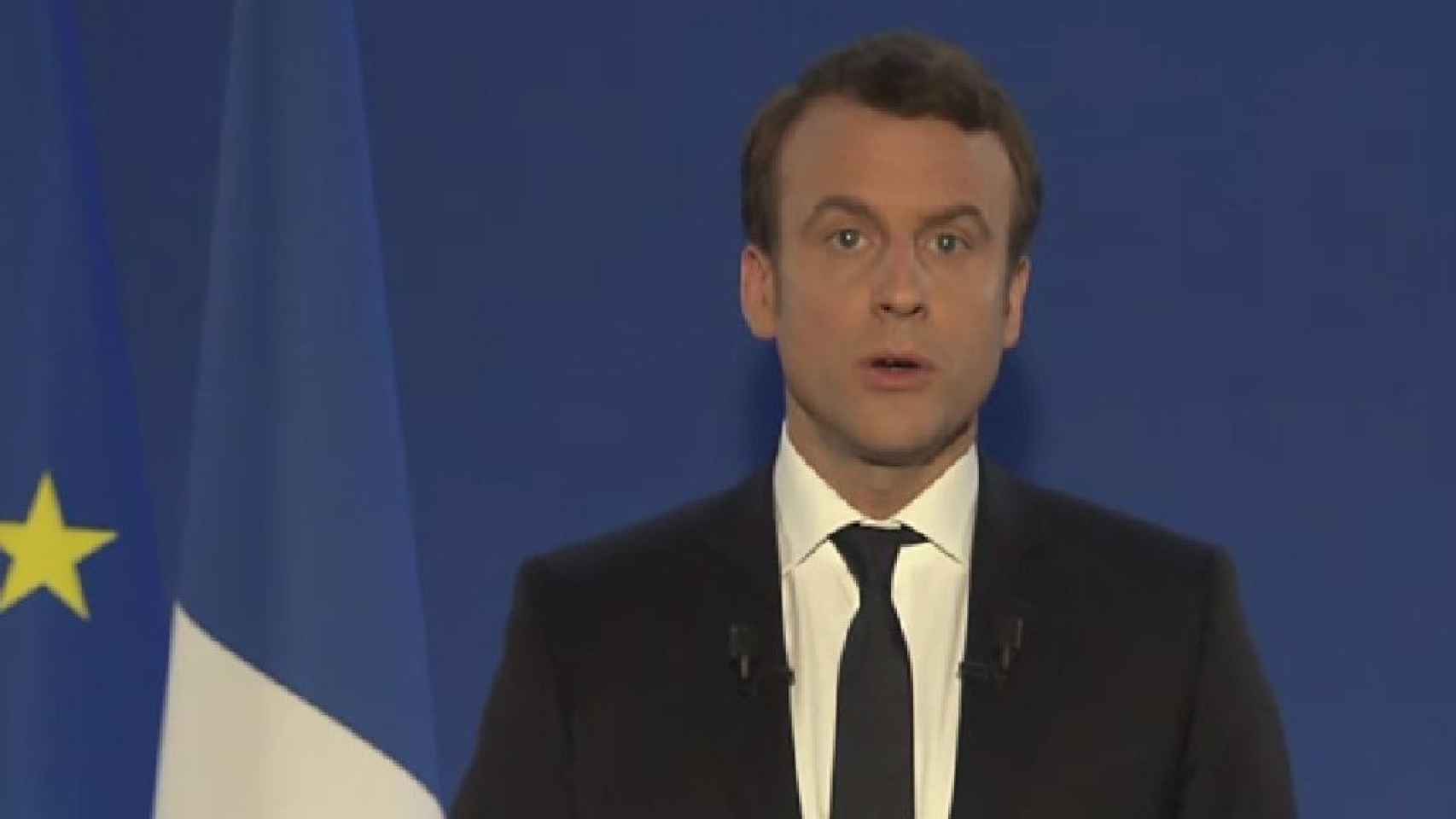 Macron durante su discurso