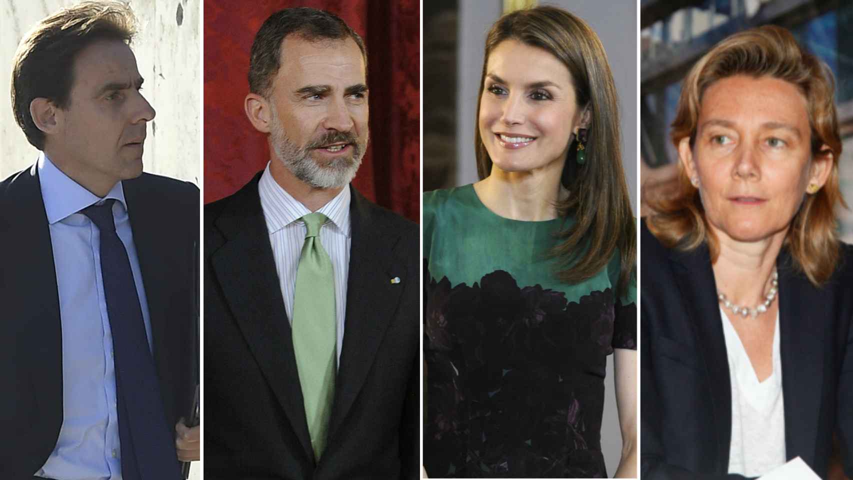 Javier López Madrid, Felipe VI, Letizia y Silvia Villar Mir.
