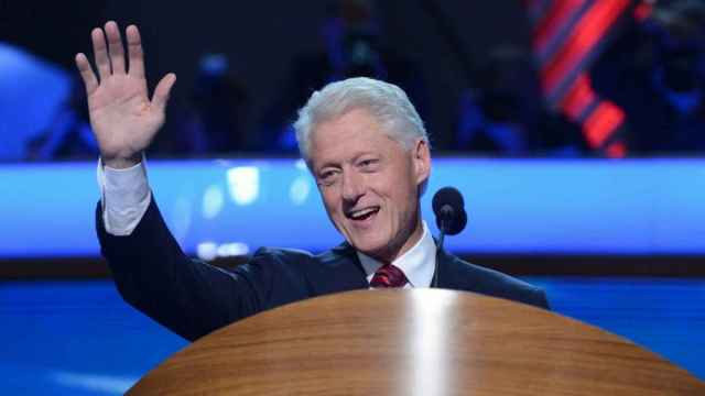 Bill Clinton en una convención demócrata.