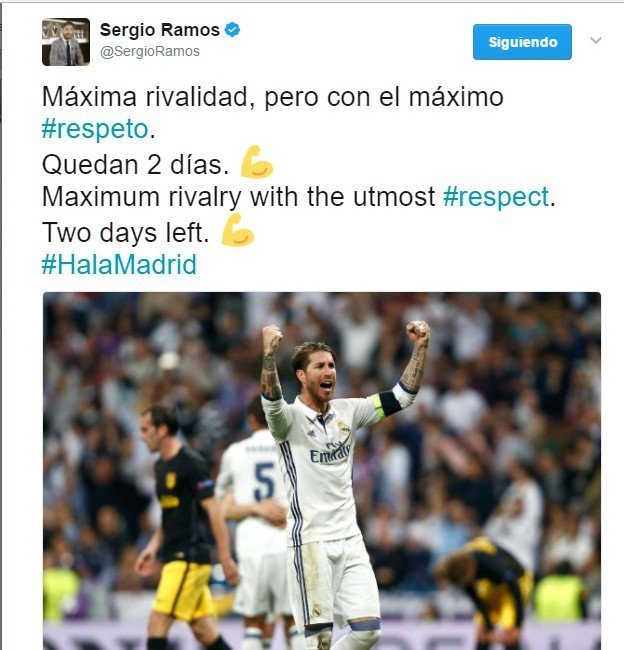 Sergio Ramos hace un llamamiento al Atlético: rivalidad, pero con respeto