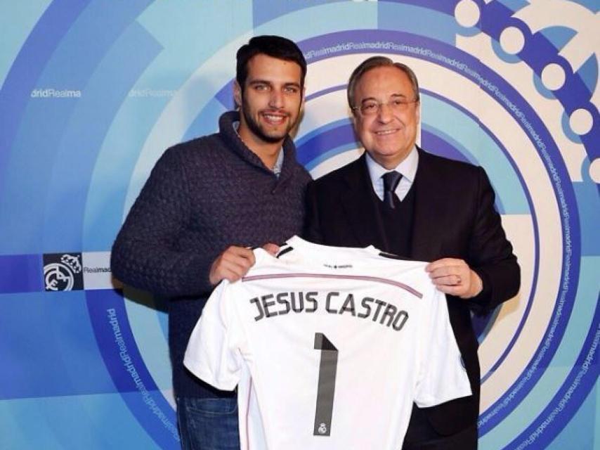 Jesús con Florentino Pérez.