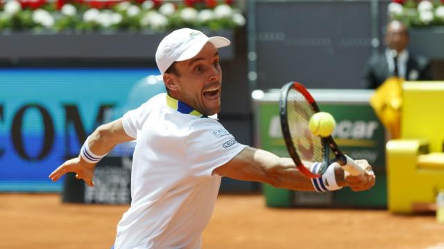 Bautista, durante su partido ante Karlovic.