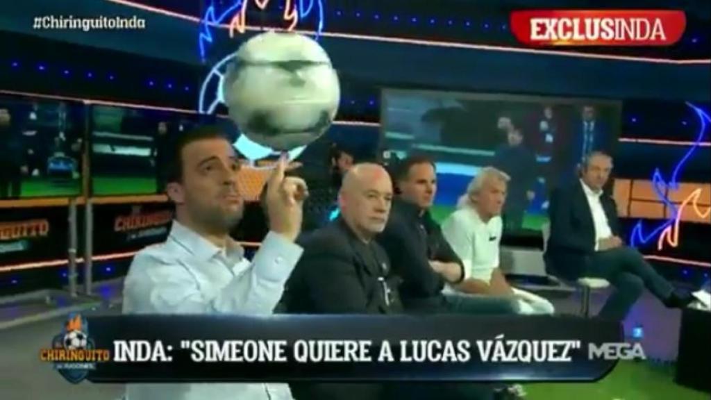 Nacho Peña imitando a Lucas Vázquez