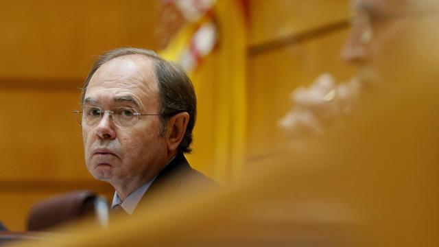 Pío García Escudero durante una sesión de control al Gobierno en el Senado.