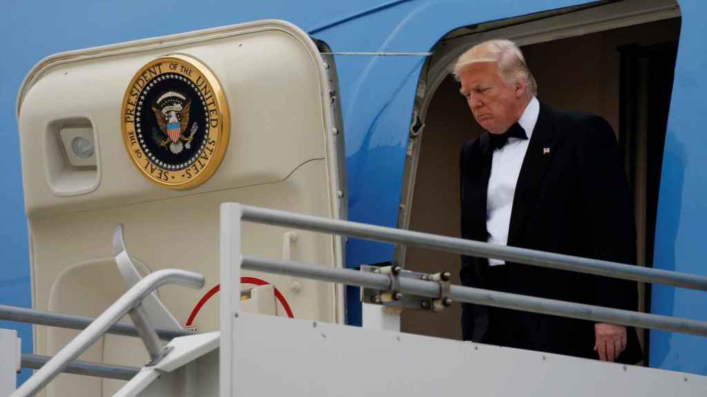 Trump, el pasado día 5, llegando a Nueva York con el Air Force One