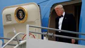 Trump, el pasado día 5, llegando a Nueva York con el Air Force One