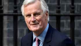Barnier, durante su reciente visita al número 10 de Downing Street en Londres