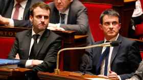 Manuel Valls, junto con Macron cuando compartían Gobierno.