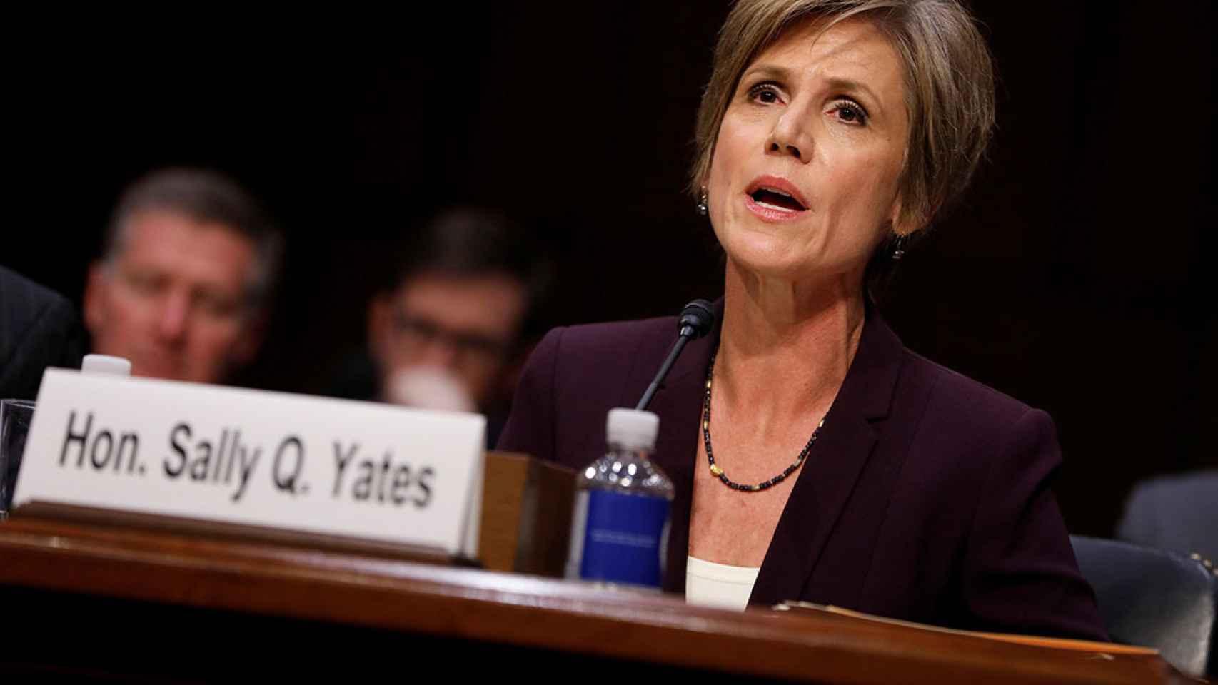 Sally Yates, exfiscal general, durante su intervención en el Senado