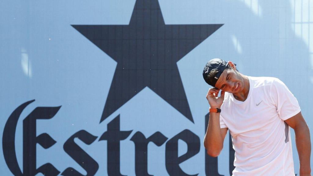 Nadal, durante uno de sus entrenos en Madrid.