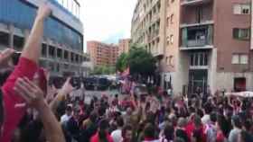 Altercados entre la policía y los seguidores del Atlético