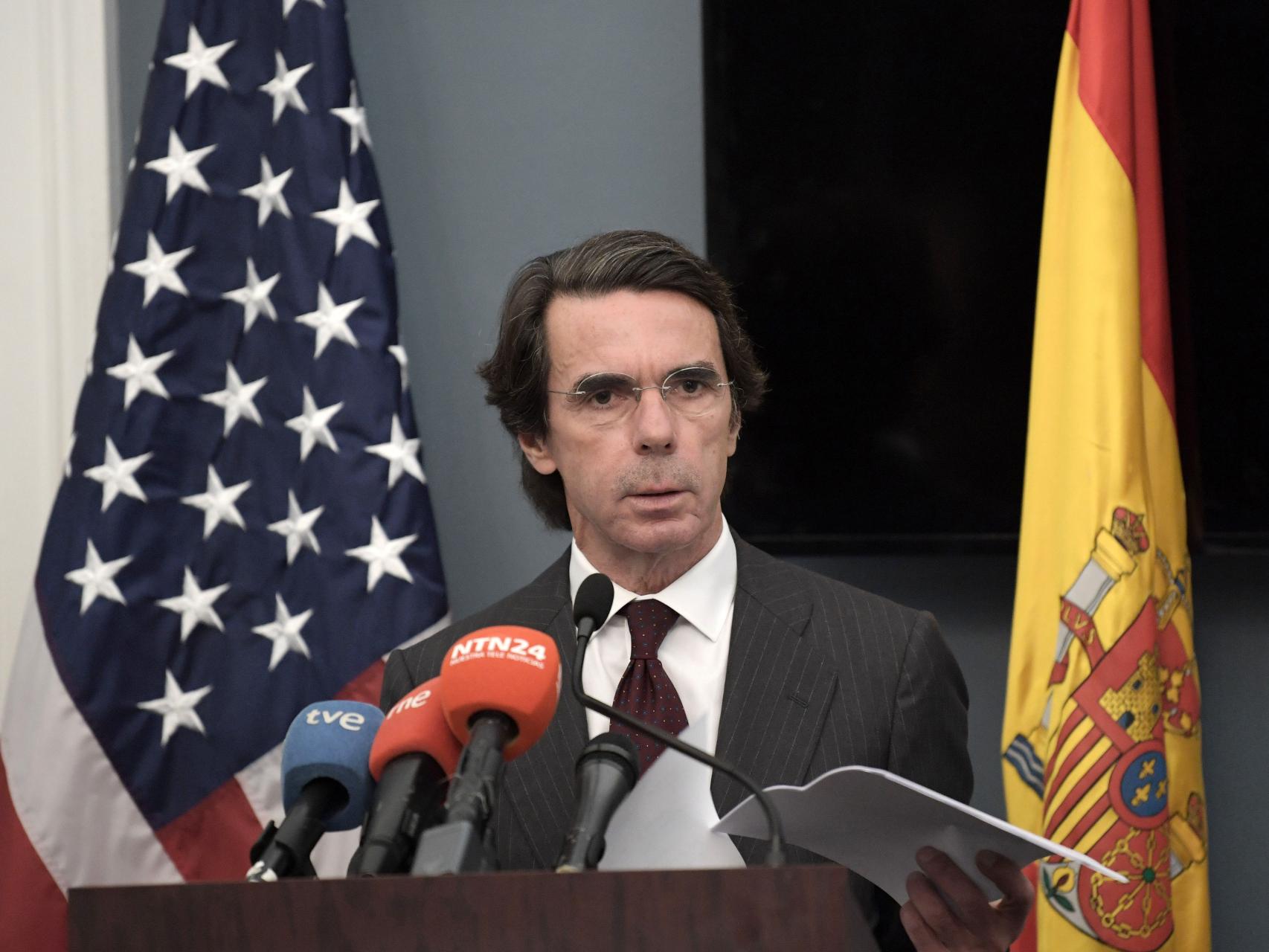 José María Aznar en una imagen reciente en Washington.
