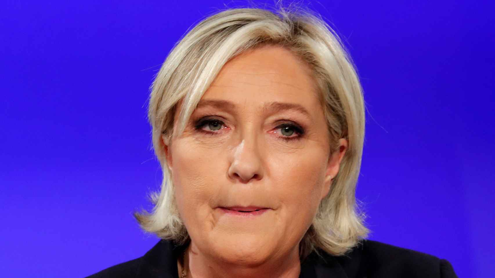Le Pen, durante su discurso para reconocer la derrota en la segunda vuelta