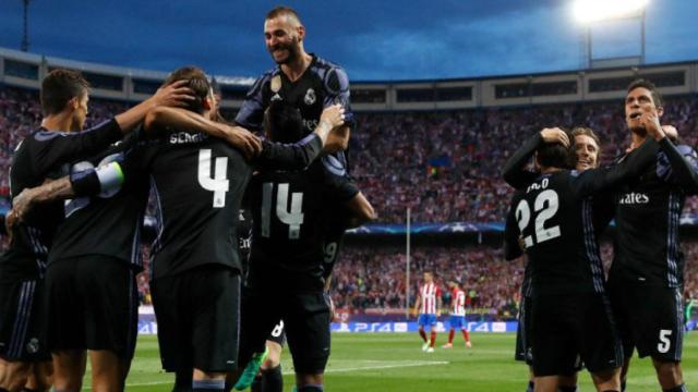 Celebración del gol de Isco en el Calderón