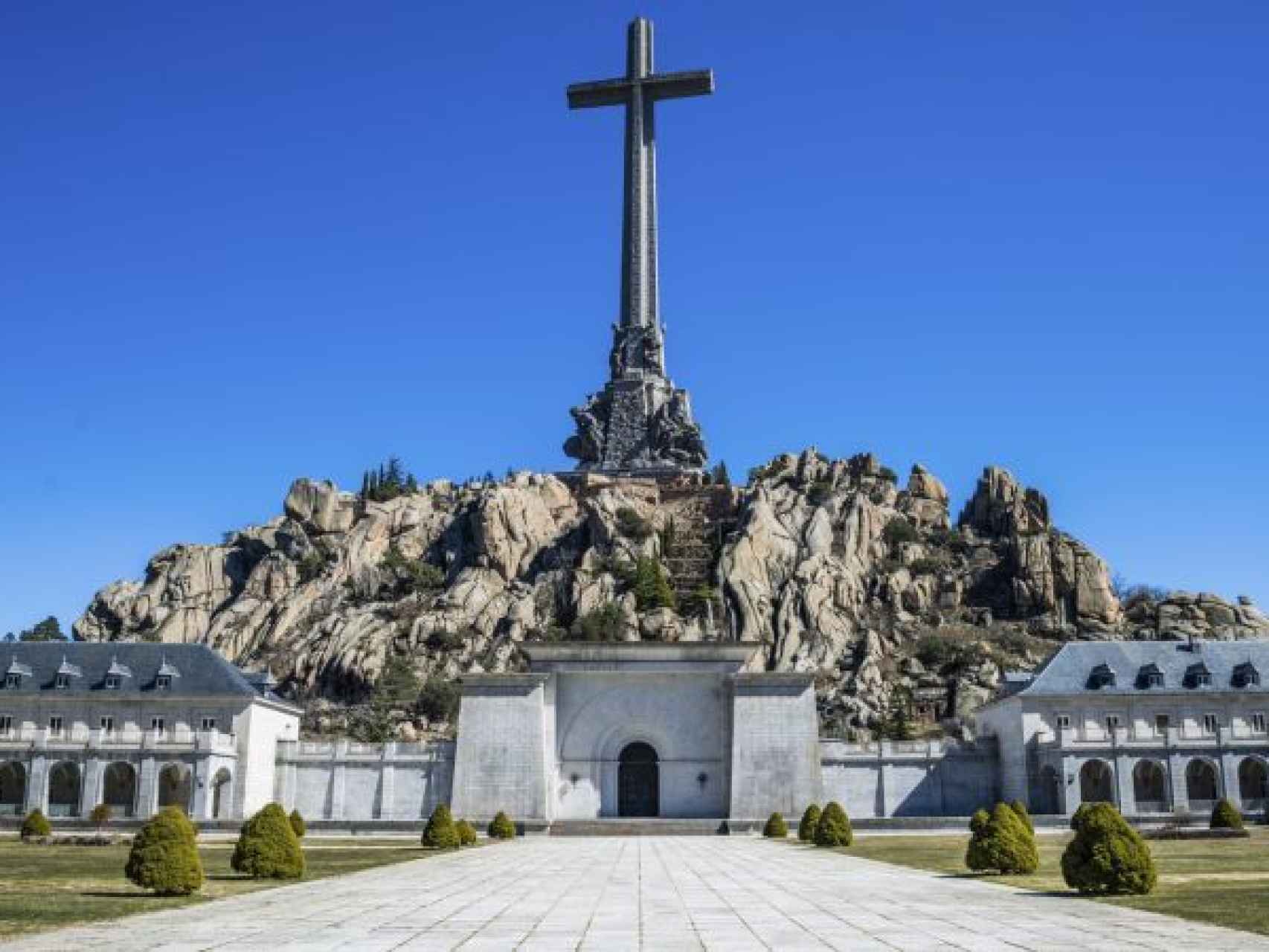 Vista del Valle de los Caídos, donde están enterrados los restos de Franco