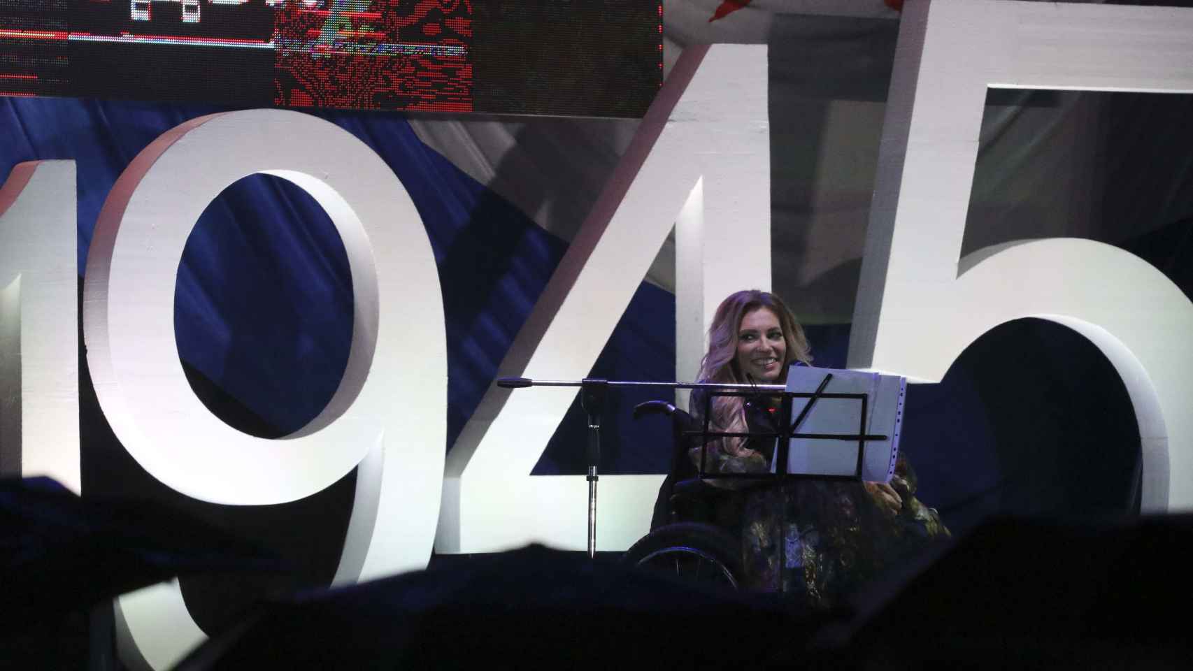 La cantante rusa Samoylova, durante su actuación esta semana en Crimea