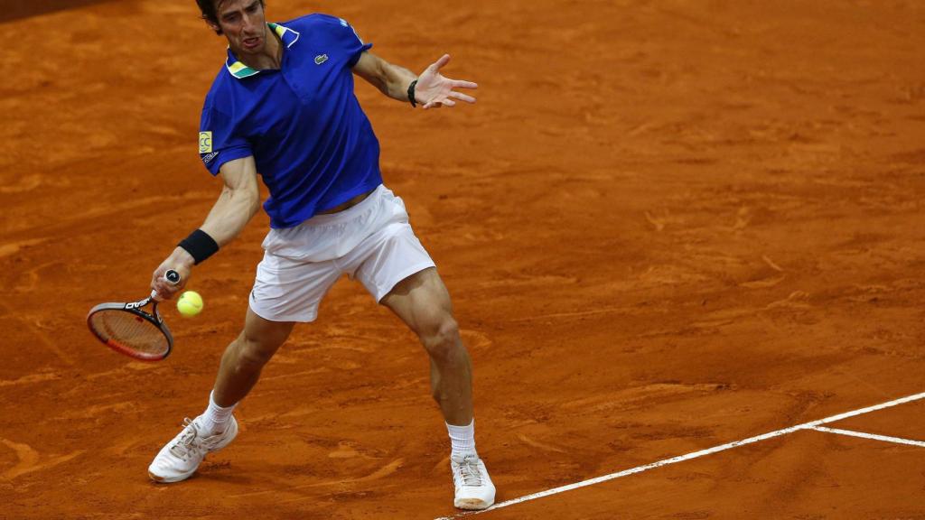 Pablo Cuevas durante el Mutua Madrid Open.