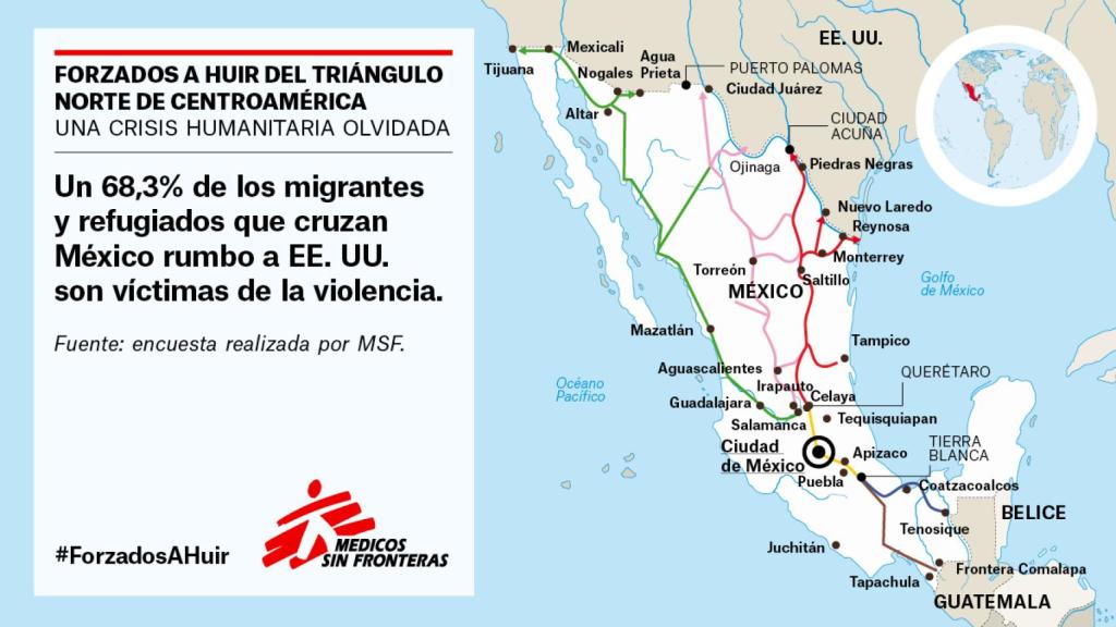Las rutas del éxodo por Centroamérica