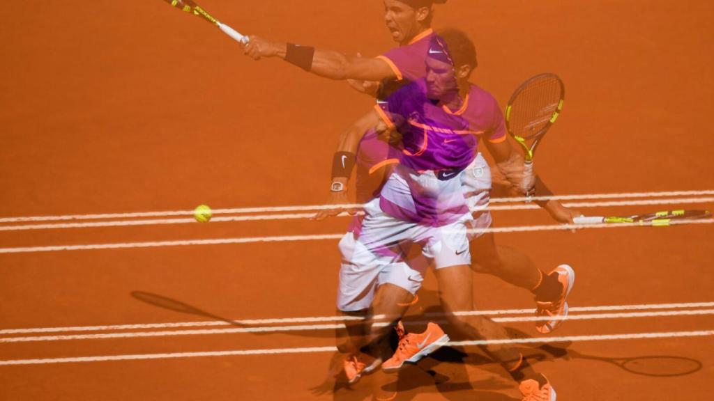 Nadal, durante la semifinal del Mutua Madrid Open.