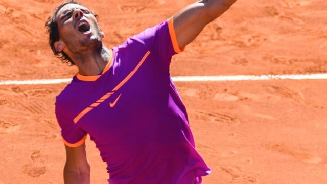 Nadal, tras ganar a Djokovic en Madrid.