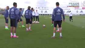 Rondos en el entrenamiento del Real Madrid