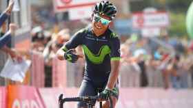 Nairo Quintana celebra la victoria.