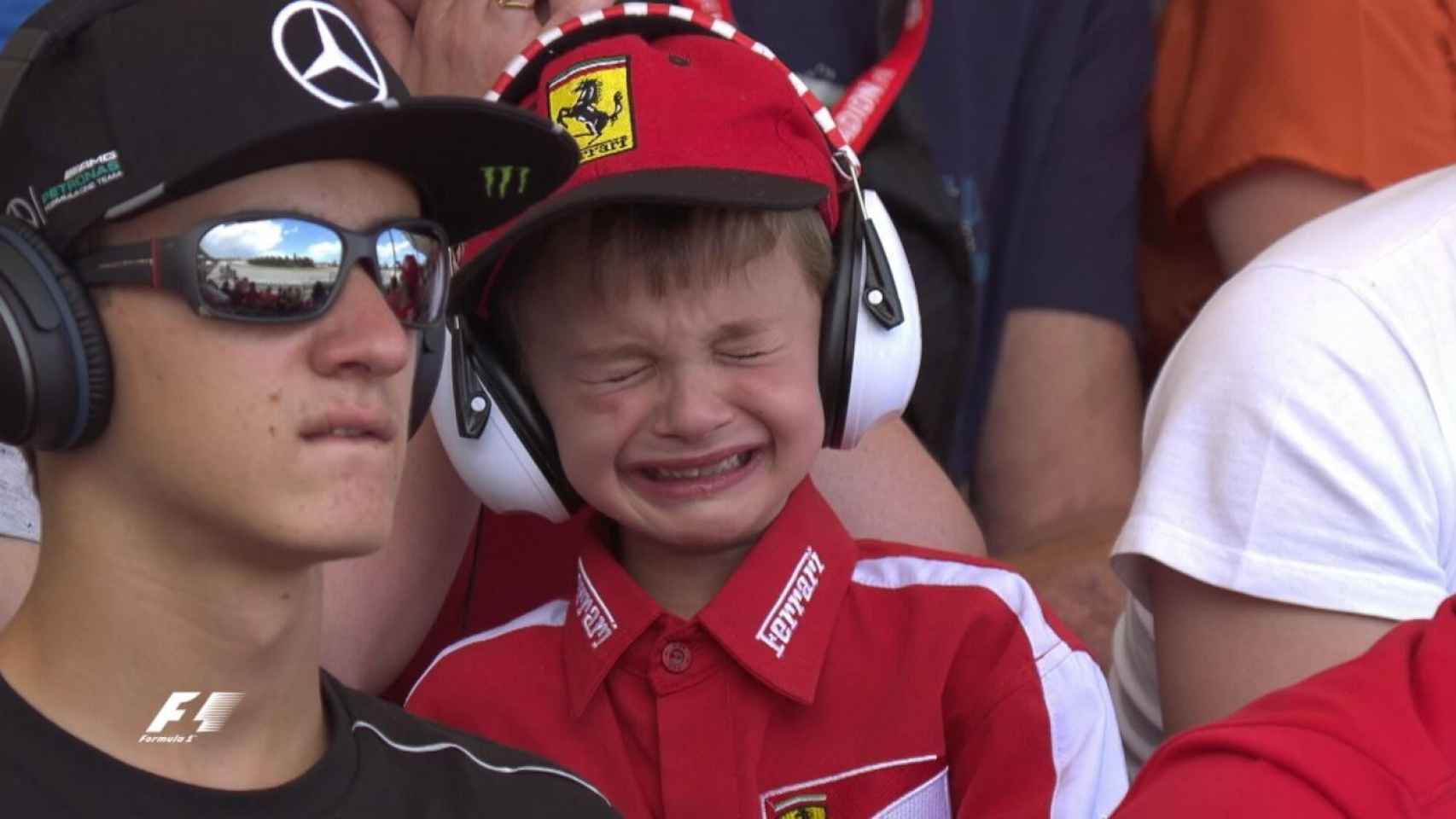 Las emotivas lágrimas del niño que quiere ser Raikkonen