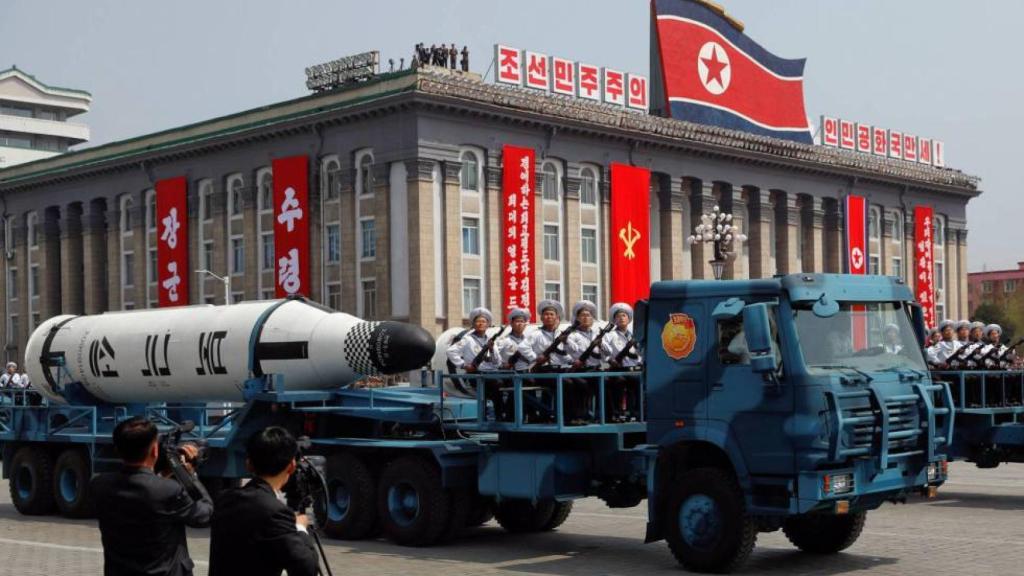 Desfile militar en Pyongyang.