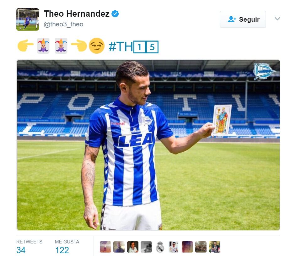 El enigmático mensaje de Theo Hernández en Twitter